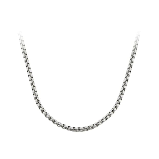 Silver-tone Box Jewelry Chain 1.5 mm x 22" length