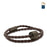 Men's Cremation Bracelet - Braided Leather Brown