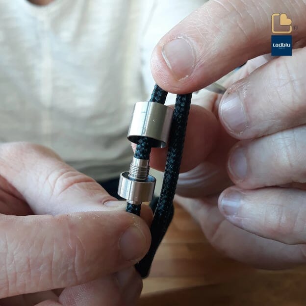 Men's Cremation Bracelet - Braided Leather Brown