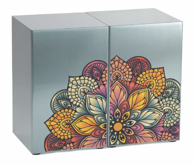 Life Canvas Mandala Pewter, Companion Urn Right Side