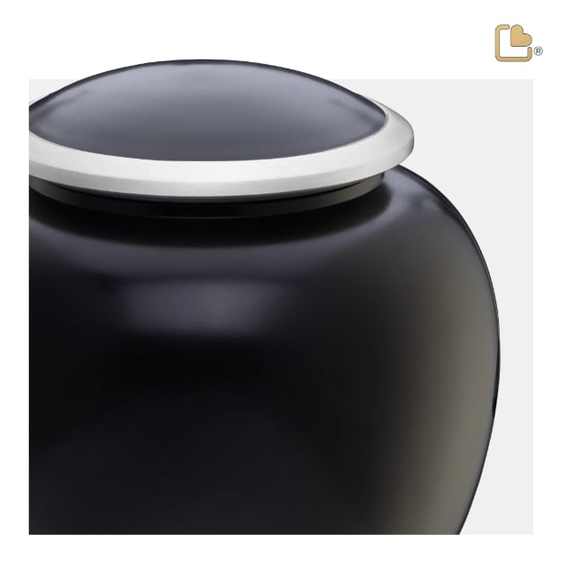 Shadow Pet Urn French Black & Bru Pewter