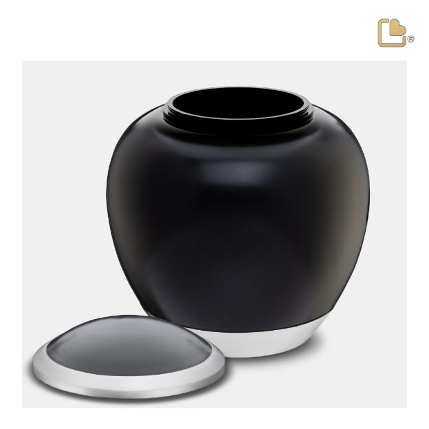 Shadow Pet Urn French Black & Bru Pewter