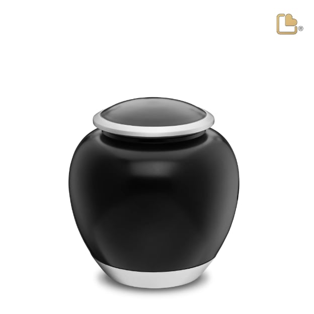 Shadow Pet Urn French Black & Bru Pewter