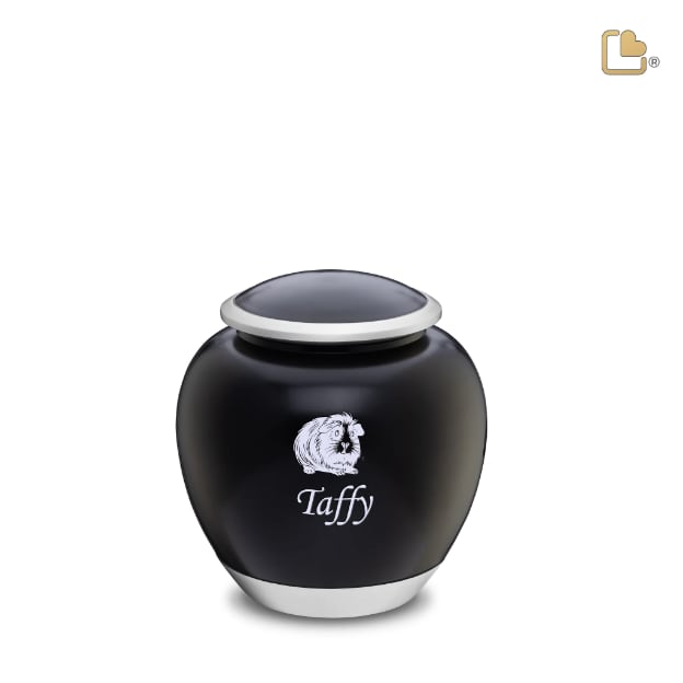 Shadow Pet Urn French Black & Bru Pewter