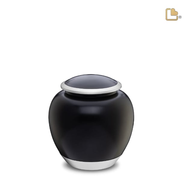 Shadow Pet Urn French Black & Bru Pewter
