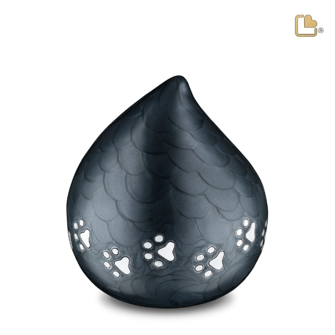 LoveDrop Pet Urn Pearl Midnight & Bru Pewter
