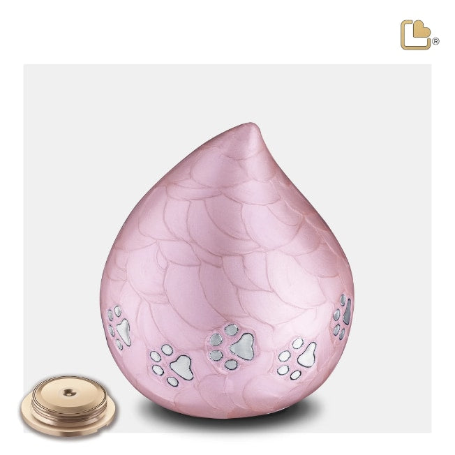 LoveDrop Medium Pet Urn Pink & Bru Pewter