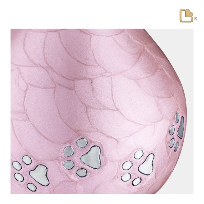 LoveDrop Medium Pet Urn Pink & Bru Pewter