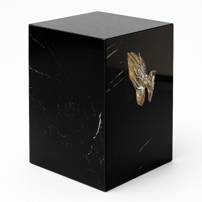 Black Marble Adult Urn