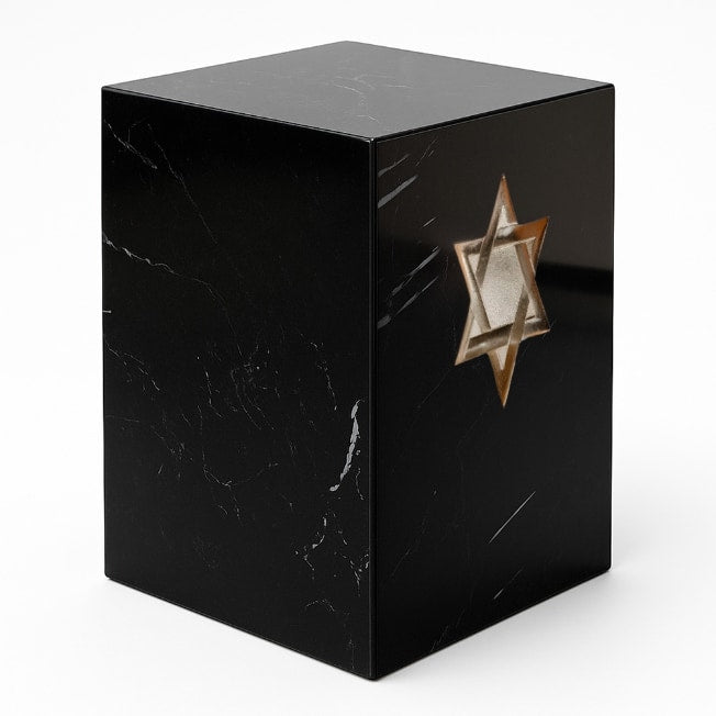 Black Marble Adult Urn