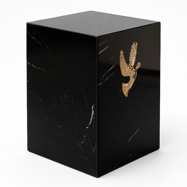 Black Marble Adult Urn