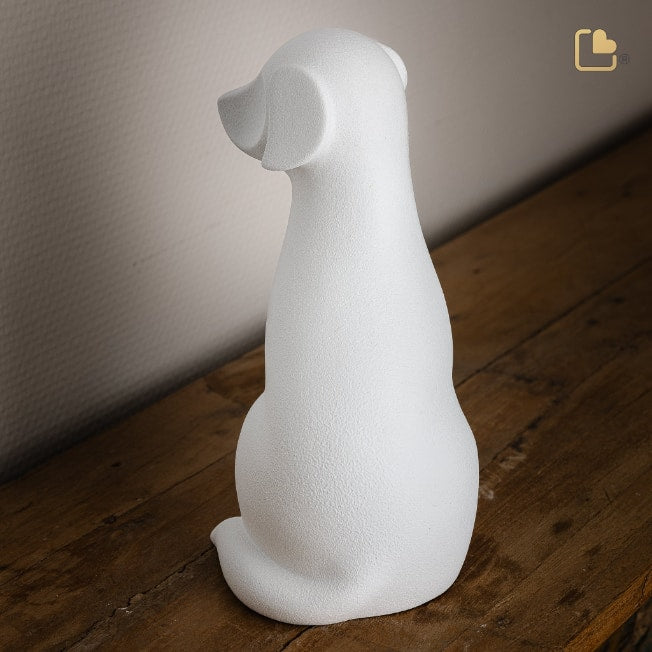 Dog Pet Urn in Porcelain