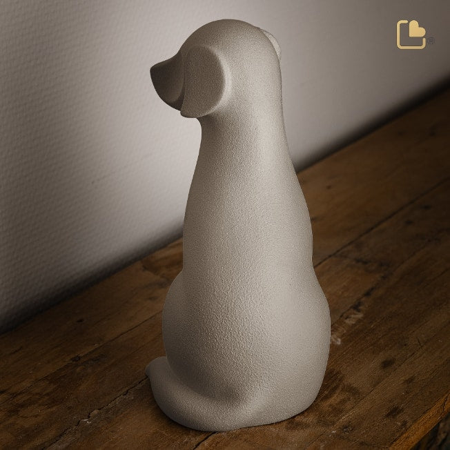 Dog Pet Urn in Porcelain