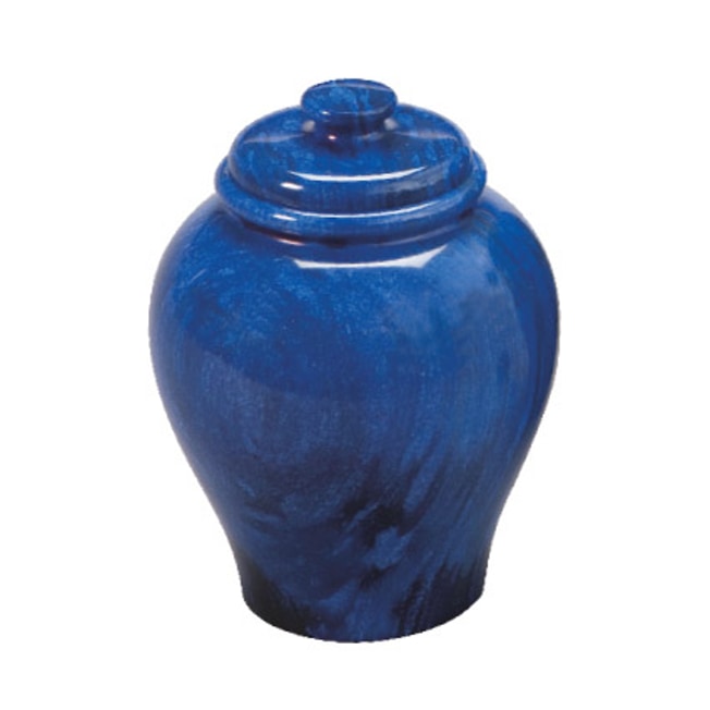 Cobalt Blue Marble Vase Infant Urn