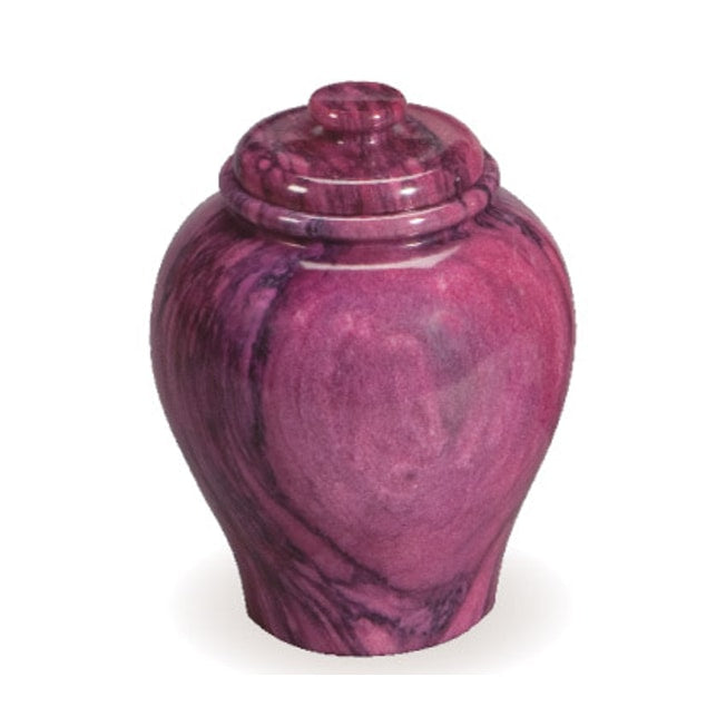 Garnet Red Marble Vase Infant Urn