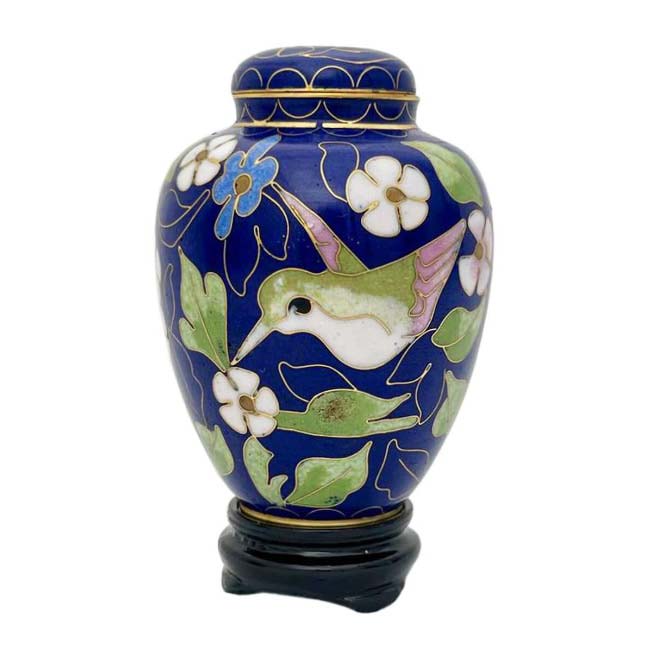 Hummingbird Blue Cloisonné keepsake