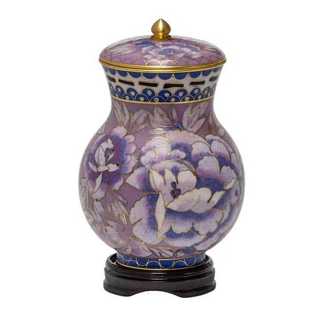 Purple Cloisonné Infant Urn