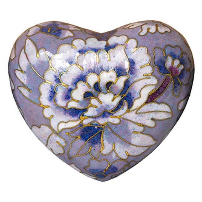 Purple Cloisonné Heart Keepsake