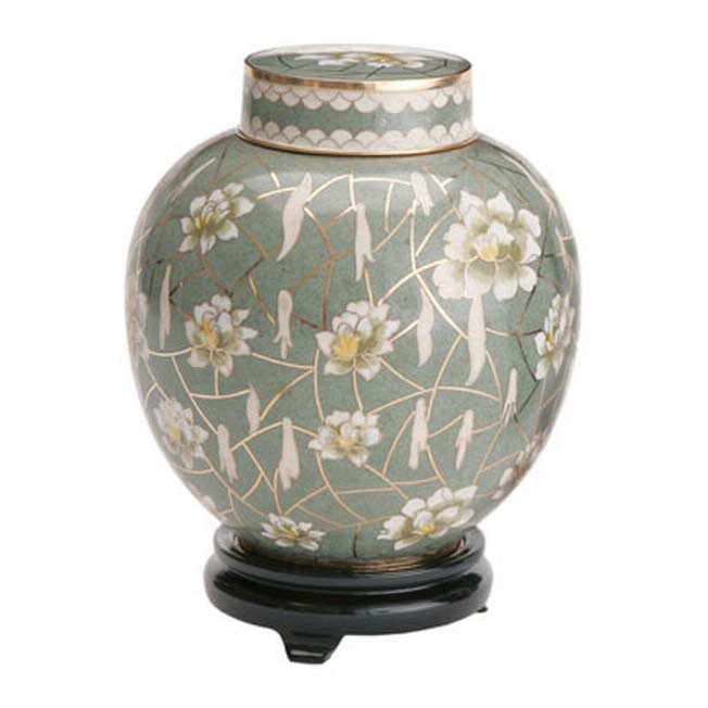 Pear Blossom Cloisonné Companion Urn