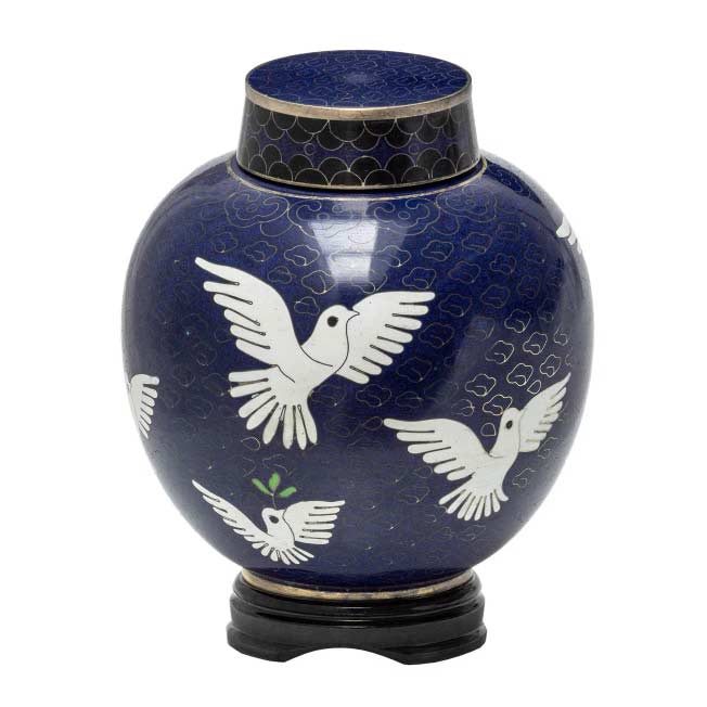 Dove Cloisonné Infant Urn