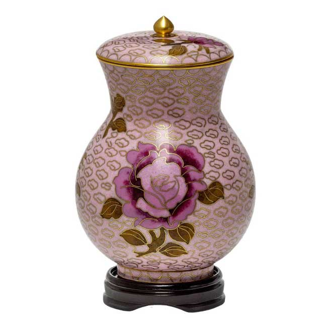 Dusty Rose Cloisonné Infant Urn