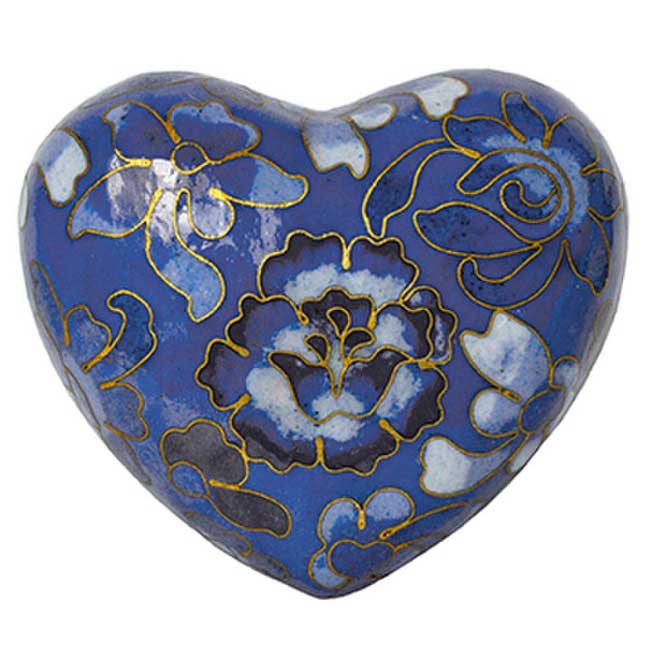 Azure Cloisonné Heart Keepsake