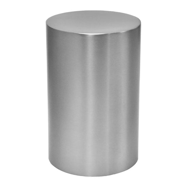Silver Cylinder Stainless Steel Adult Urn