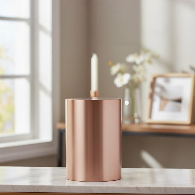 Copper Cylinder Stainless Steel Adult Urn