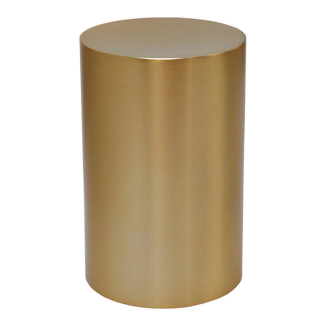 Gold Cylinder Stainless Steel Adult Urn