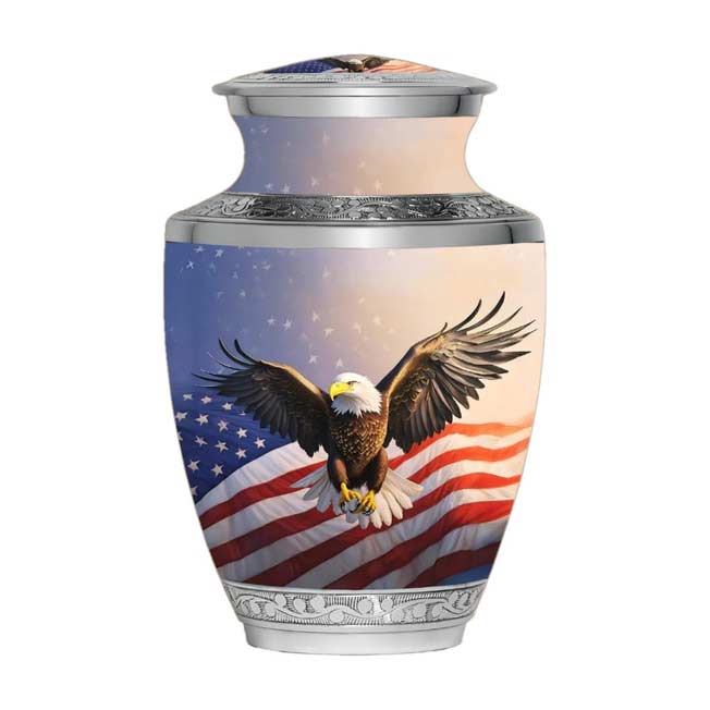 American Flag & Eagle - Adult Urn