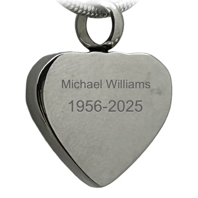 Miss You Heart With Angel Wings Cremation Pendant