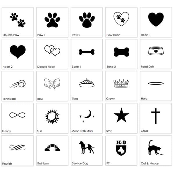 Urna para mascotas carmesí con estampado de patas Odyssey