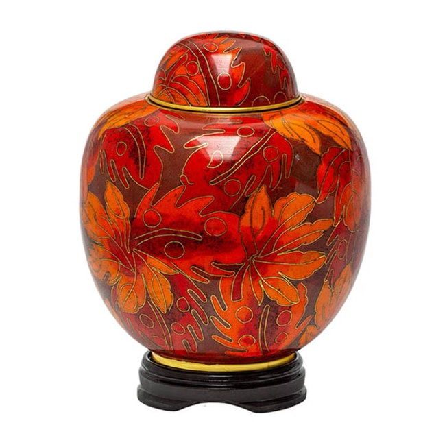 Herbstblatt Cloisonne Urne für Kleinkinder