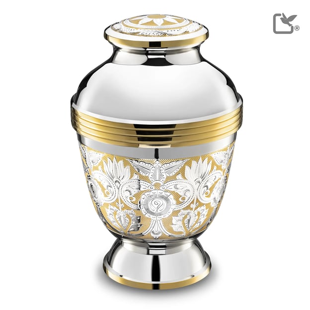 Imperial Ornate Floral Brass Urn