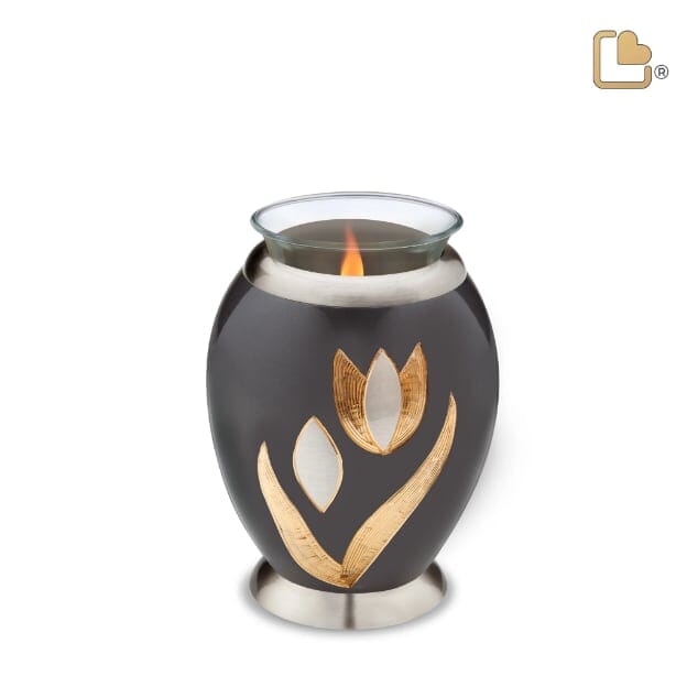 Tulip Solid Brass Tealight Cremation Keepsake