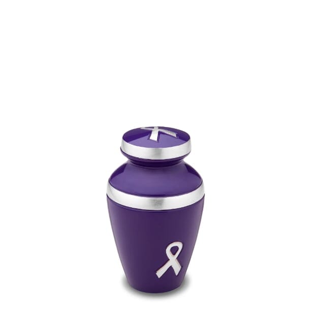 Awareness Purple Solid Brass Keepsake