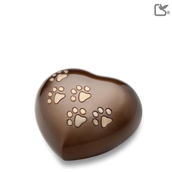 Herz-Bronze-Haustierurne