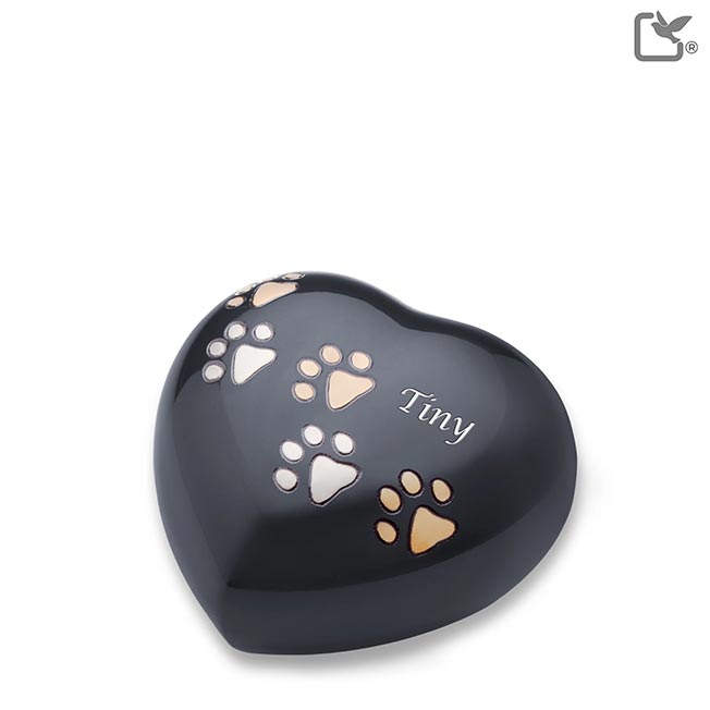 Haustierurne „Herz Mitternacht“.