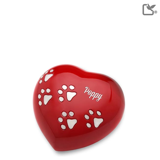 Urna para mascotas Heart LoveRed