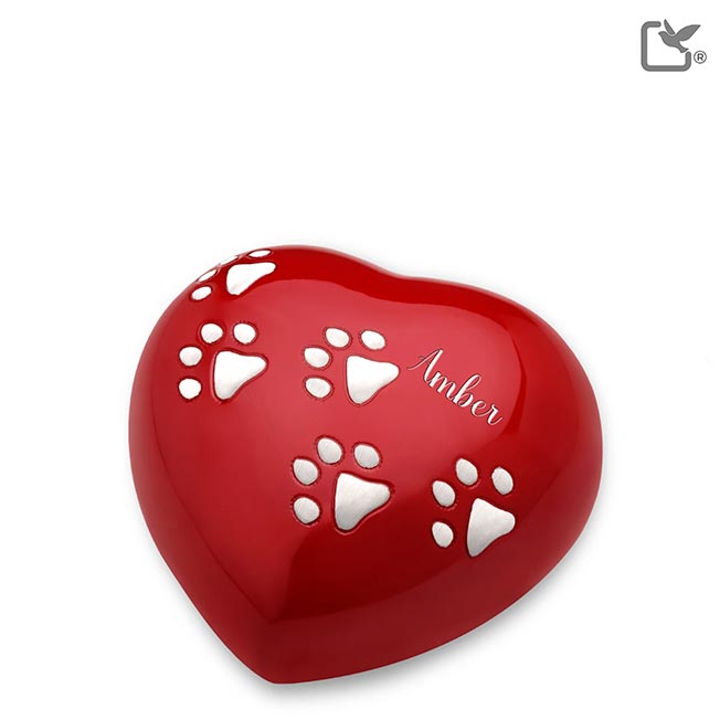 Urna para mascotas Heart LoveRed
