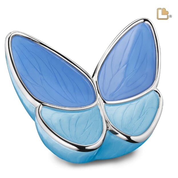 Blaue Urne „Wings of Hope“ für Erwachsene