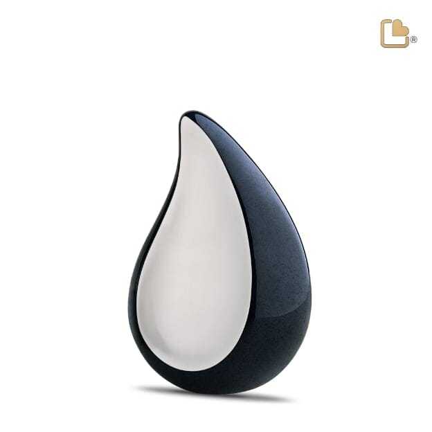Urna infantil de medianoche de peltre cepillado TearDrop