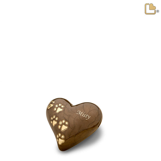 Urna de bronce nacarado Heart Pet