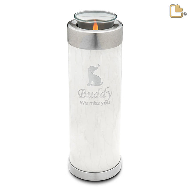 Tealight Pet Pearl Tall Urn