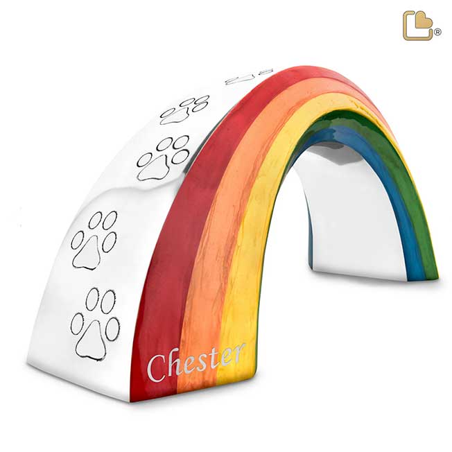 Die Haustierurne „Rainbow Bridge“.