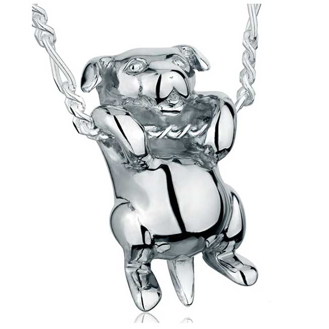 Puppy With Wagging Tail Cremation Necklace