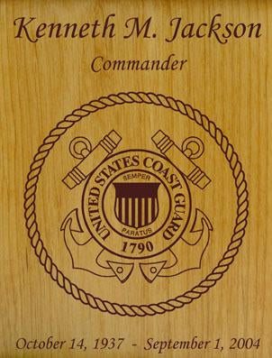Military Wood Urn Coast Guard