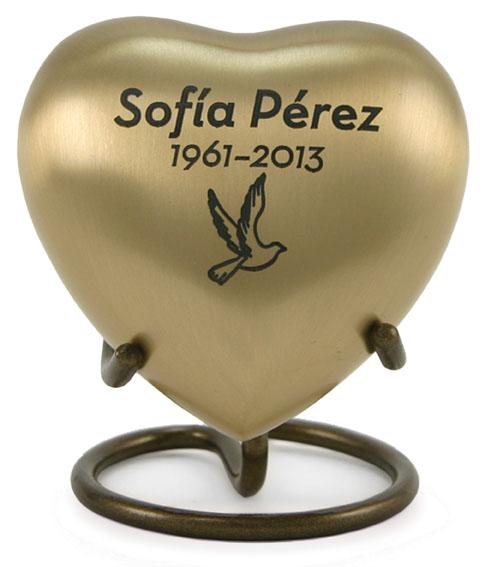 Grecian Bronze Solid Brass Heart Keepsake