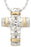 Flowers & Bands Cross with Gold Accent Pendant