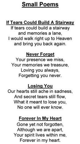 Memorial Poem Pet Wood Urn Large